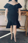 Lorraine Off ShoulderHi-Lo Ruffled Dress