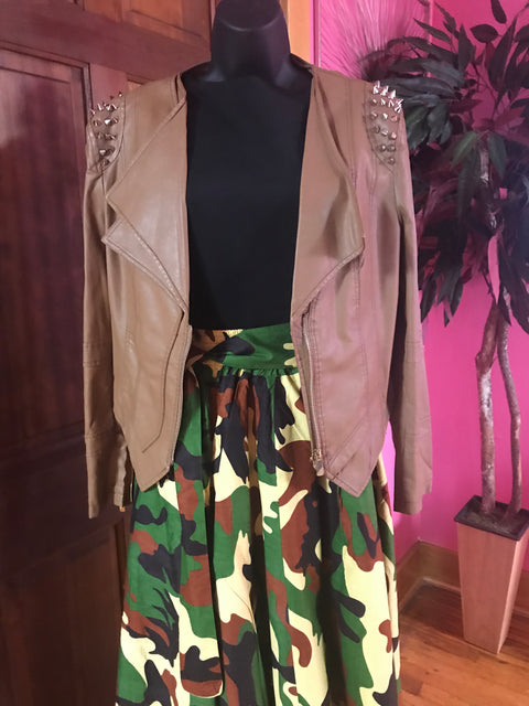 Camouflage Maxi Skirt