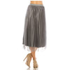 Emily Pleated Tulle Midi Skirt