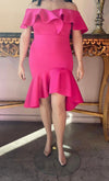 Lorraine Off ShoulderHi-Lo Ruffled Dress