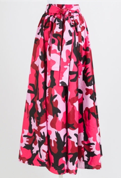 Camouflage Maxi Skirt