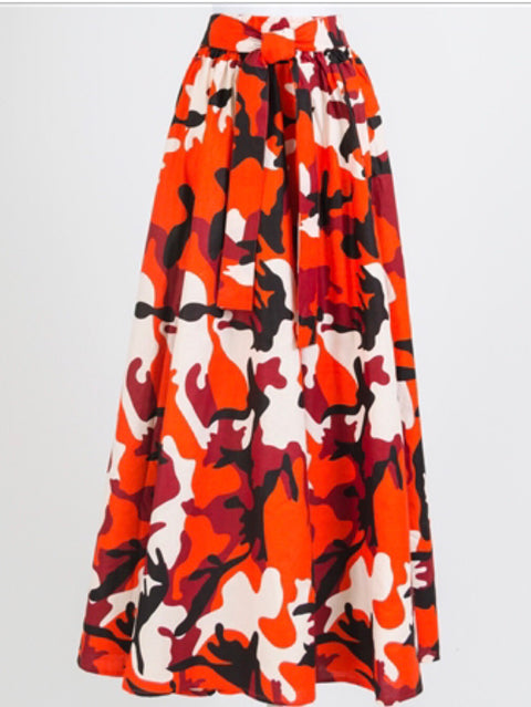 Camouflage Maxi Skirt